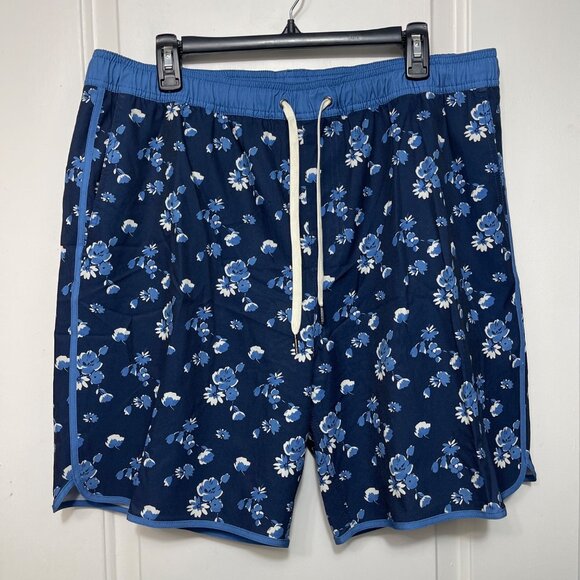 New FAIR HARBOR The Anchor Swim Trunks in Blue Beach Floral XXL - Picture 5 of 14